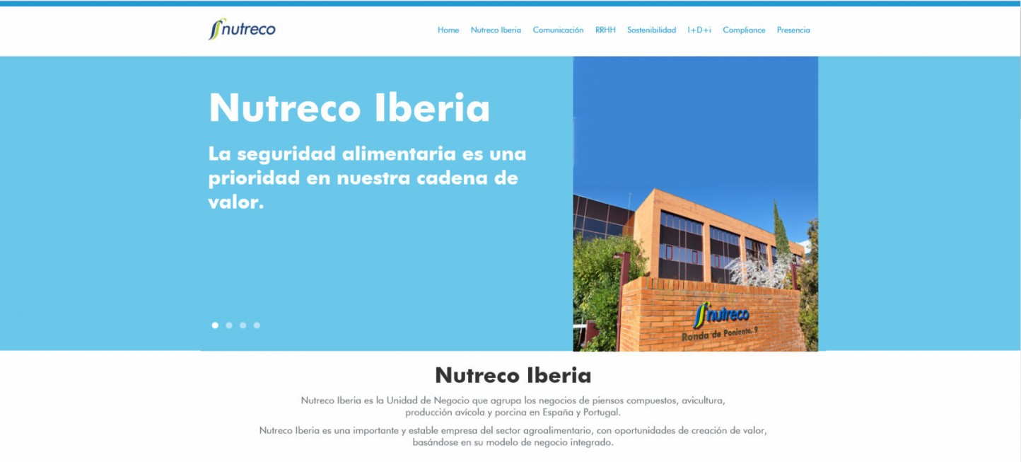 Nutreco Iberia estrena nueva página web
