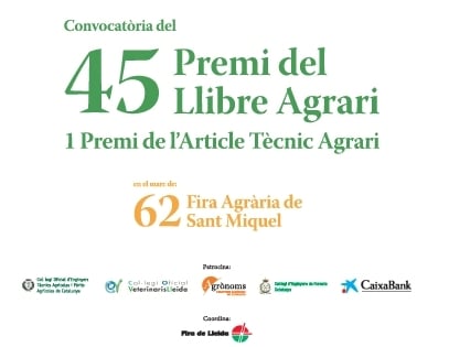 Fira de Lleida abre el Premio del Libro Agrario a los artículos técnicos