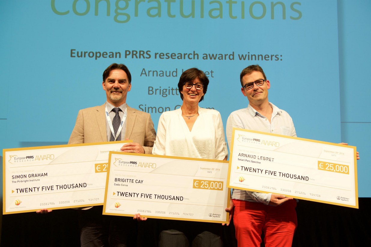 Entregado el Premio Europeo de Investigación en PRRS 2016 patrocinado por Boehringer Ingelheim