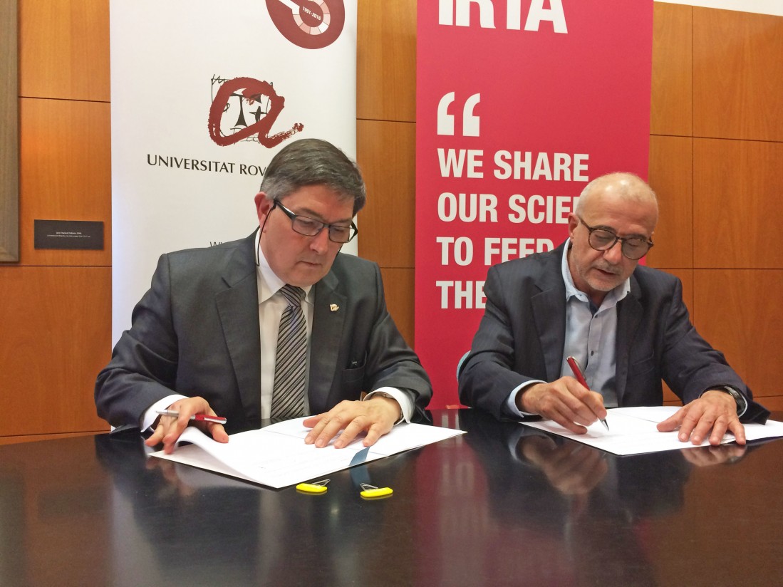 La Universidad Rovira i Virgili y el IRTA crean el Campus de investigación agraria y alimentaria
