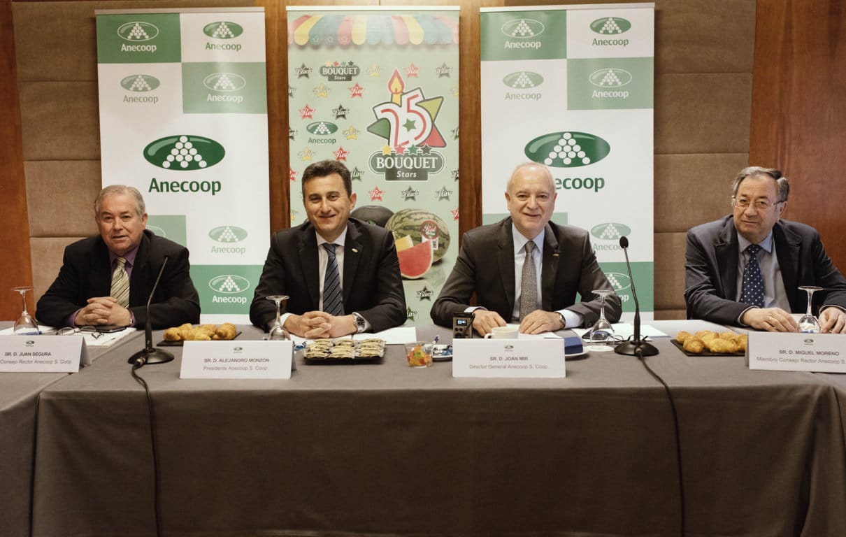 El Grupo Anecoop facturó 639 M€, con un volumen de 782.000 t de productos comercializados en la campaña 2015/16