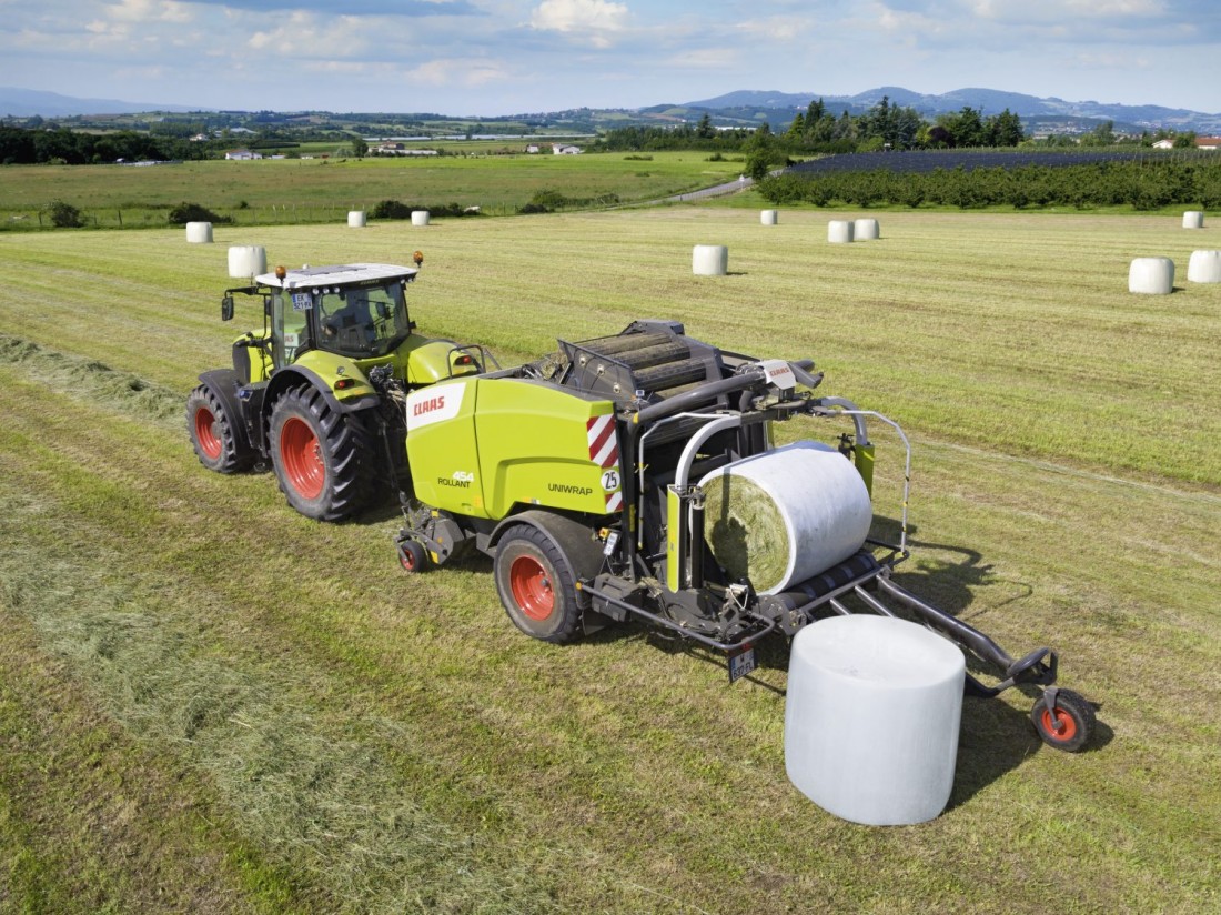 Rotoempacadoras Claas  Rollant 400 Uniwrap con sistema de atado seleccionable