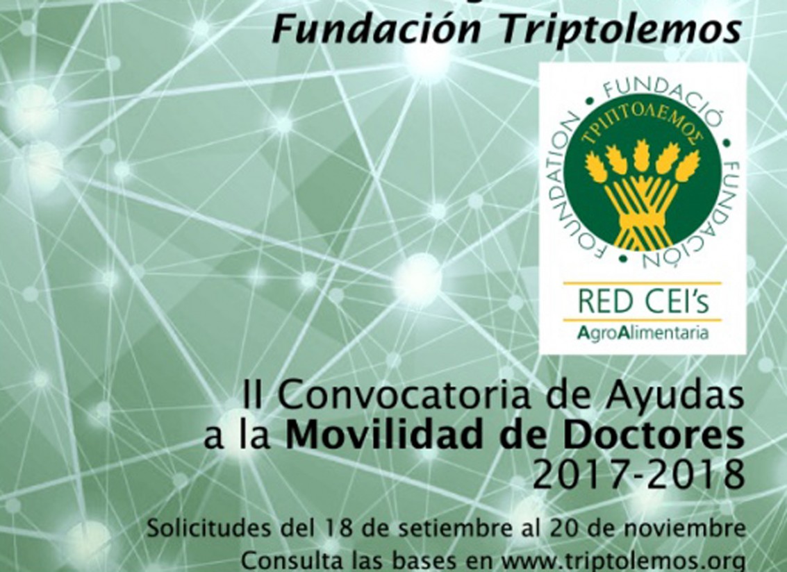 II Convocatoria de las Ayudas a la Movilidad de Doctores de Fundación Triptolemos