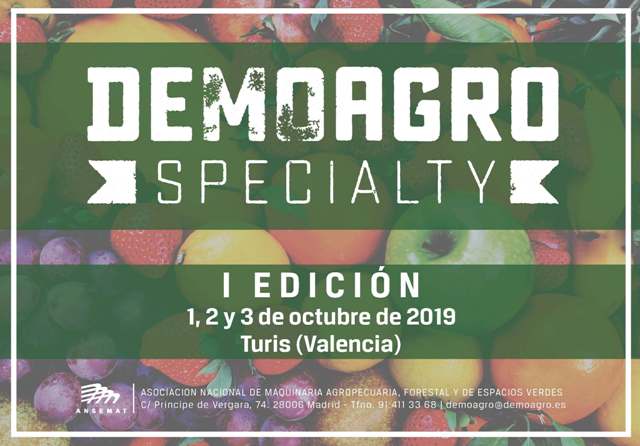 Turis acogerá la primera edición de Demoagro Specialty en octubre de 2019