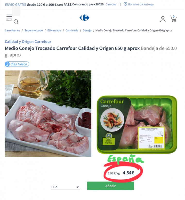 Los productores denuncian las prácticas abusivas de Carrefour en la venta de carne de conejo