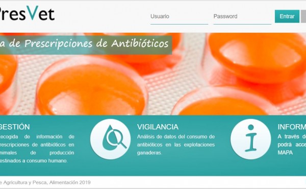 Transmisión electrónica de prescripciones veterinarias de antibióticos