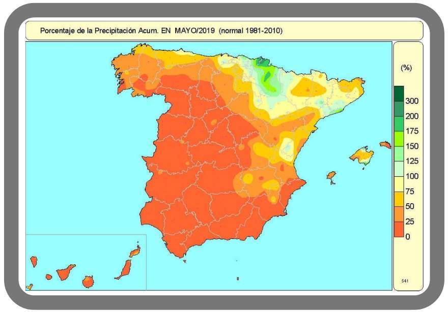 Mayo, el cuarto mes más seco desde 1965 según la Agencia Estatal de Meteorología