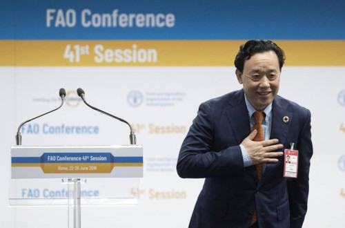 El chino Qu Dongyu es elegido nuevo director general de la Organización de Naciones Unidas para la Agricultura y la Alimentación, FAO