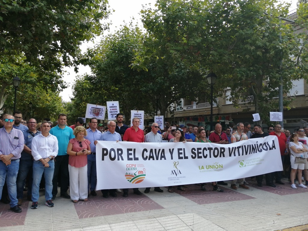 Un millar de viticultores reclama en Requena precios dignos de la uva para vino y cava