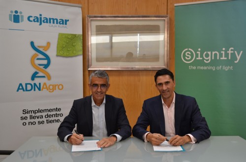 Acuerdo entre  Cajamar y Signify para investigar el crecimiento de cultivos agrícolas con iluminación artificial