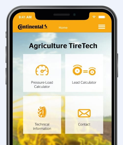Continental lanza la nueva app Agriculture TireTech