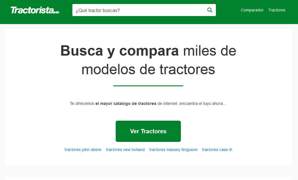 Tractorista.es, el primer comparador de tractores en castellano