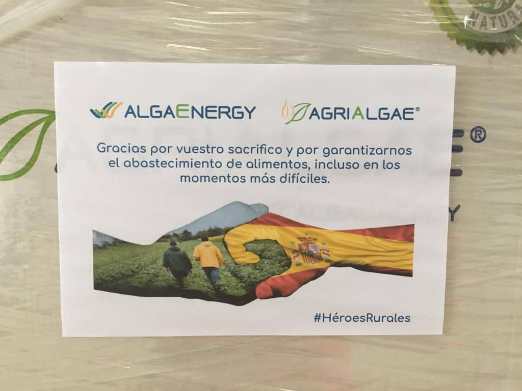 AlgaEnergy colabora con el Imidra en la donación de recursos a los agricultores