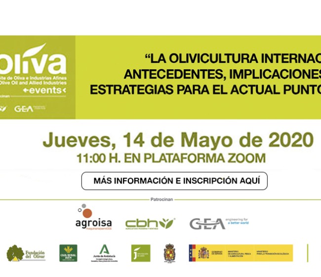 El primer Diálogo Expoliva Online se celebrará el próximo 14 de mayo