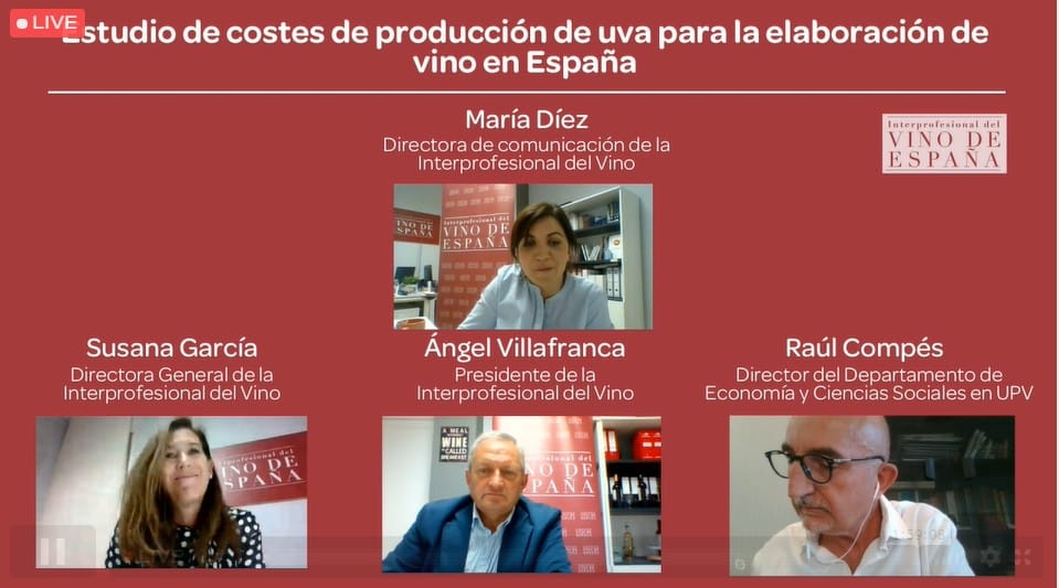 La Interprofesional del Vino presenta su “Estudio de costes de producción de uva para la elaboración de vino en España”