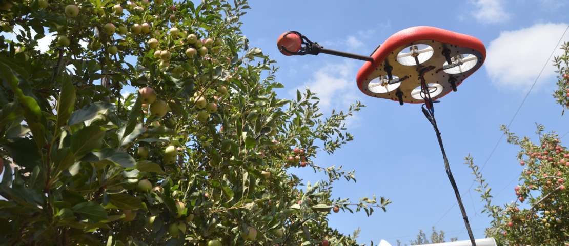 Kubota invierte en el desarrollo de drones autónomos para la recolección de frutas de Tevel