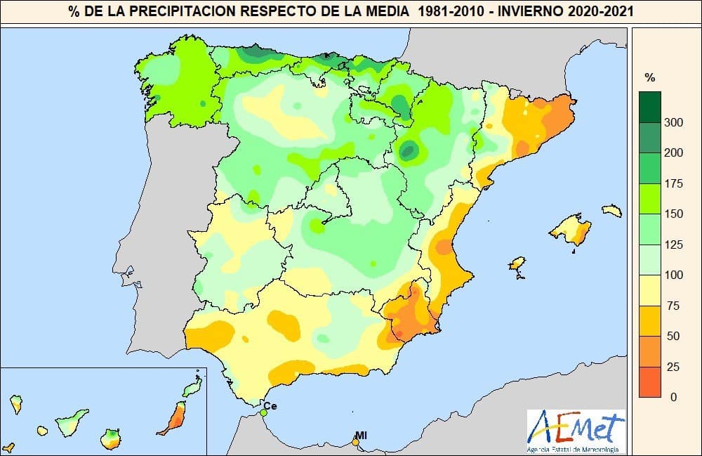 Una primavera 2021 más cálida de lo normal, según la AEMET