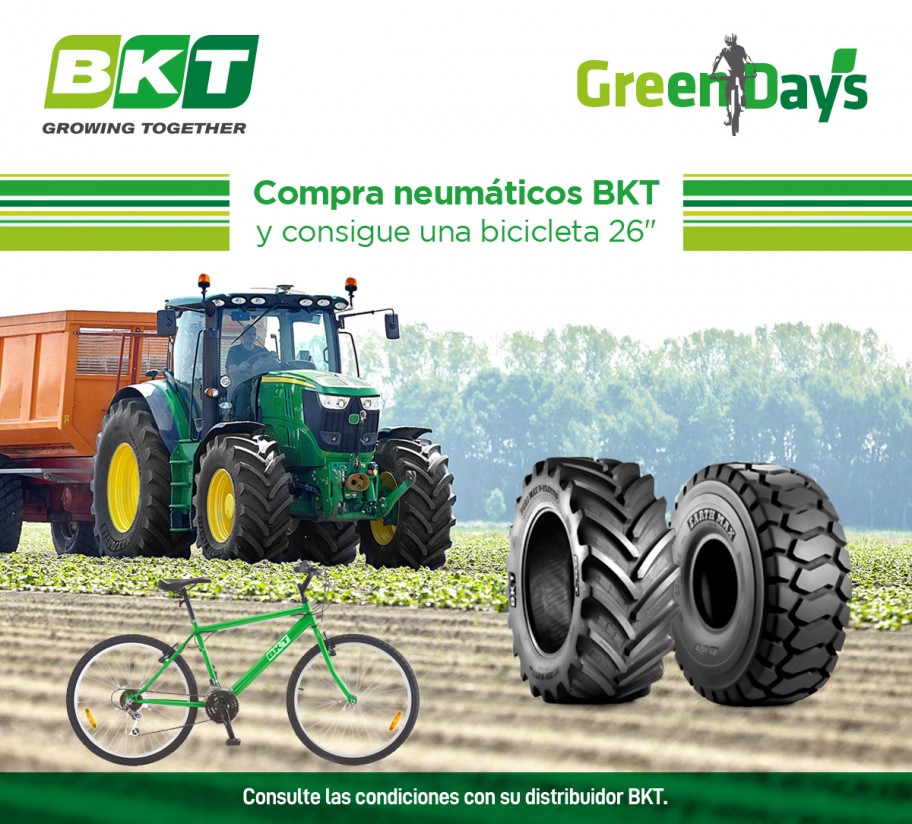 Consigue una bicicleta con la compra de tus neumáticos BKT