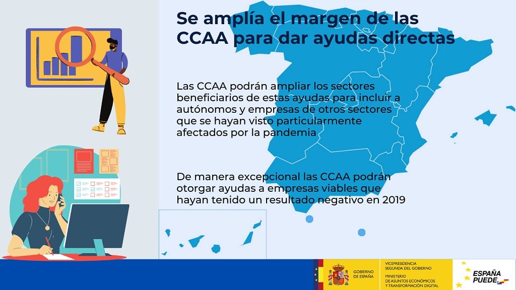 Las CC.AA. podrán ampliar sectores y empresas en las ayudas directas Covid-19