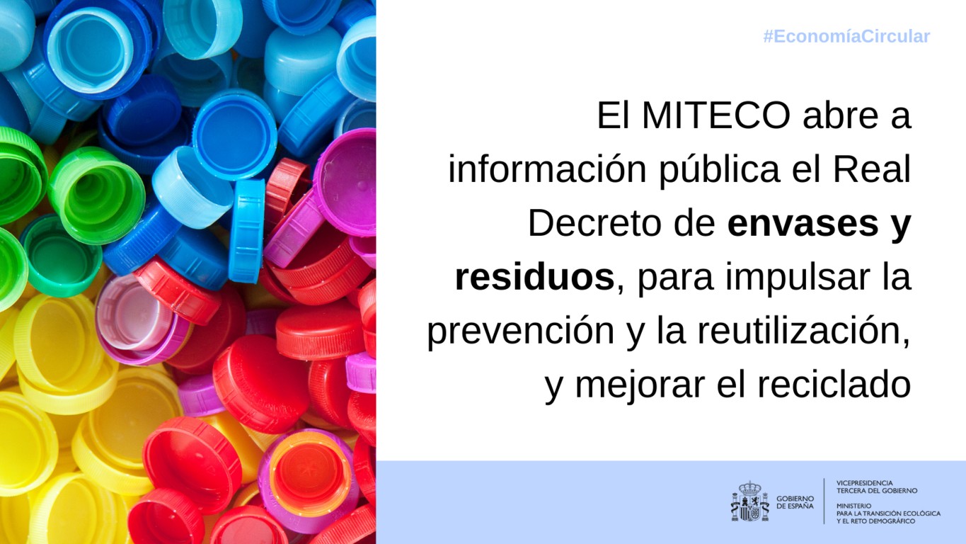 A información pública durante un mes el proyecto de RD de envases y residuos