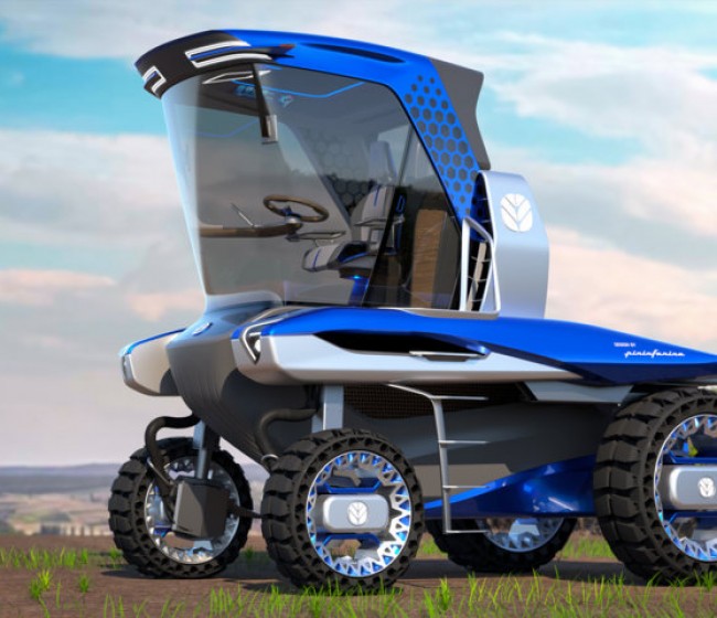 New Holland sorprende en Sitevi 2021 con un prototipo de tractor zancudo para viñedos estrechos