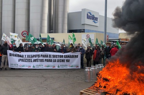 El sector lácteo se vuelve a manifestar en León por un precio justo por la leche