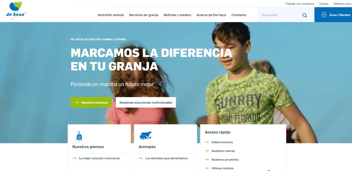 De Heus España lanza su nueva página web