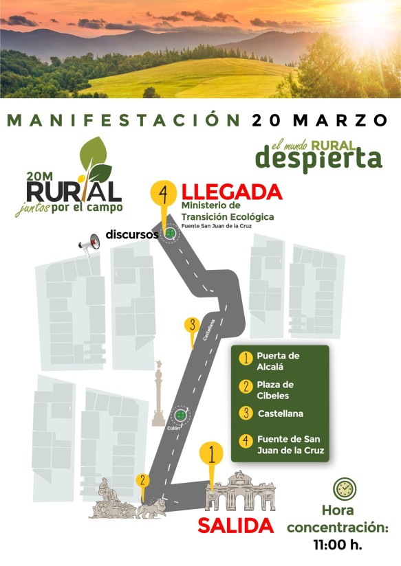 Cooperativas Agro-alimentarias de España se une también a la manifestación del 20-M