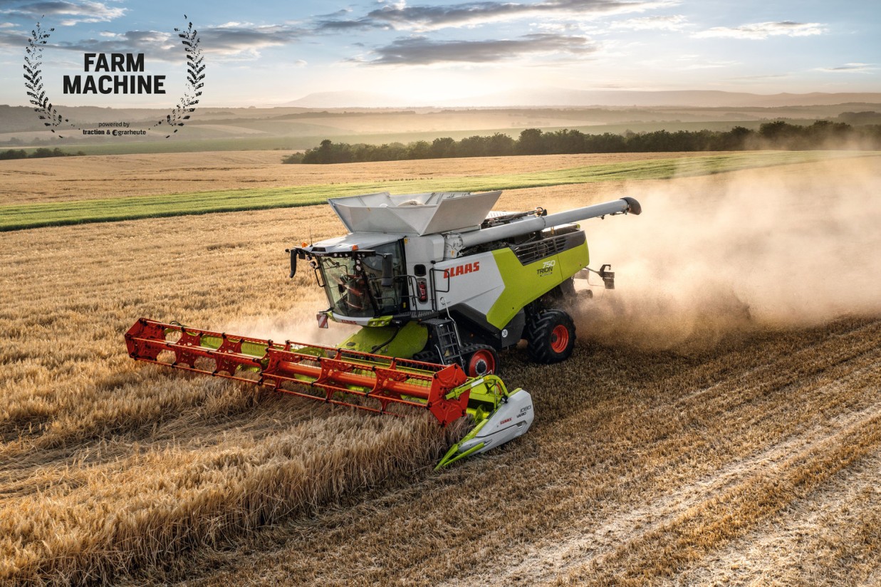 La cosechadora Claas Trion, elegida Farm Machine 2022