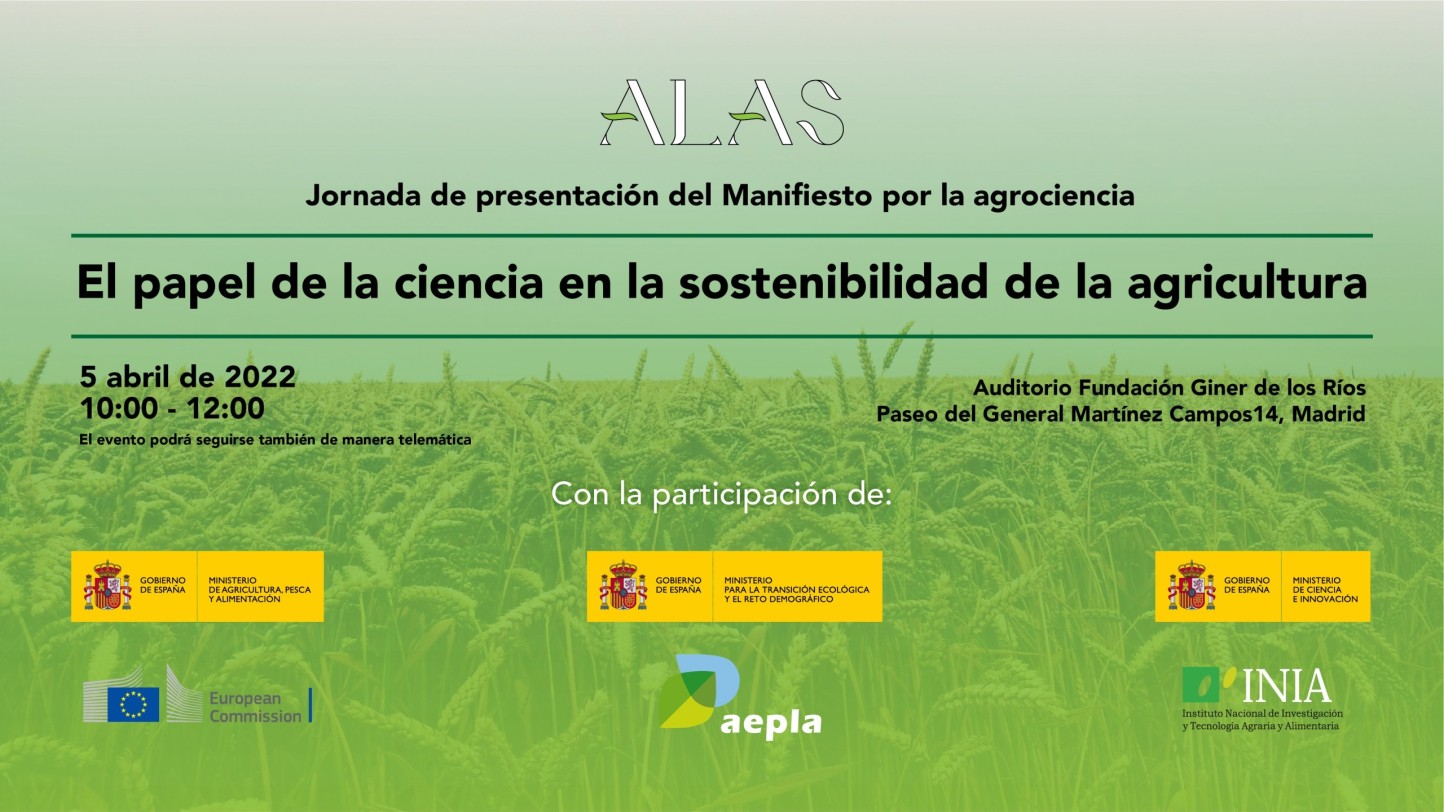 ALAS presenta su Manifiesto por la Agrociencia el próximo 5 de abril