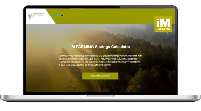iM Farming Saving Calculator, la aplicación de Kverneland para ahorrar costes