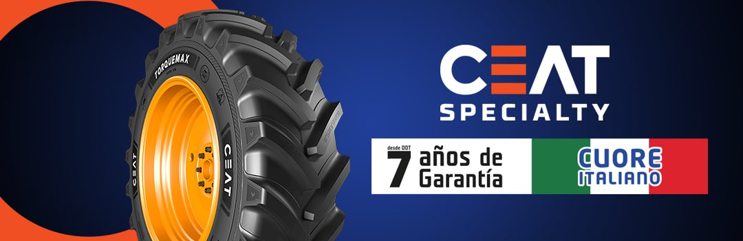 Los neumáticos de Ceat Specialty, en el stand de Safame en FIMA 2022
