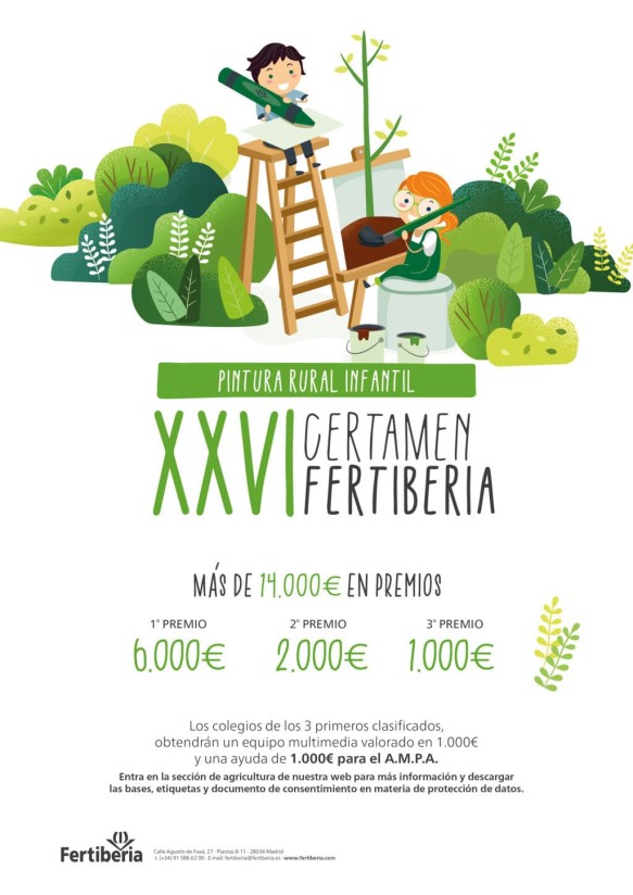 Abierta convocatoria para el XXVI Certamen de Pintura Rural Infantil de Fertiberia