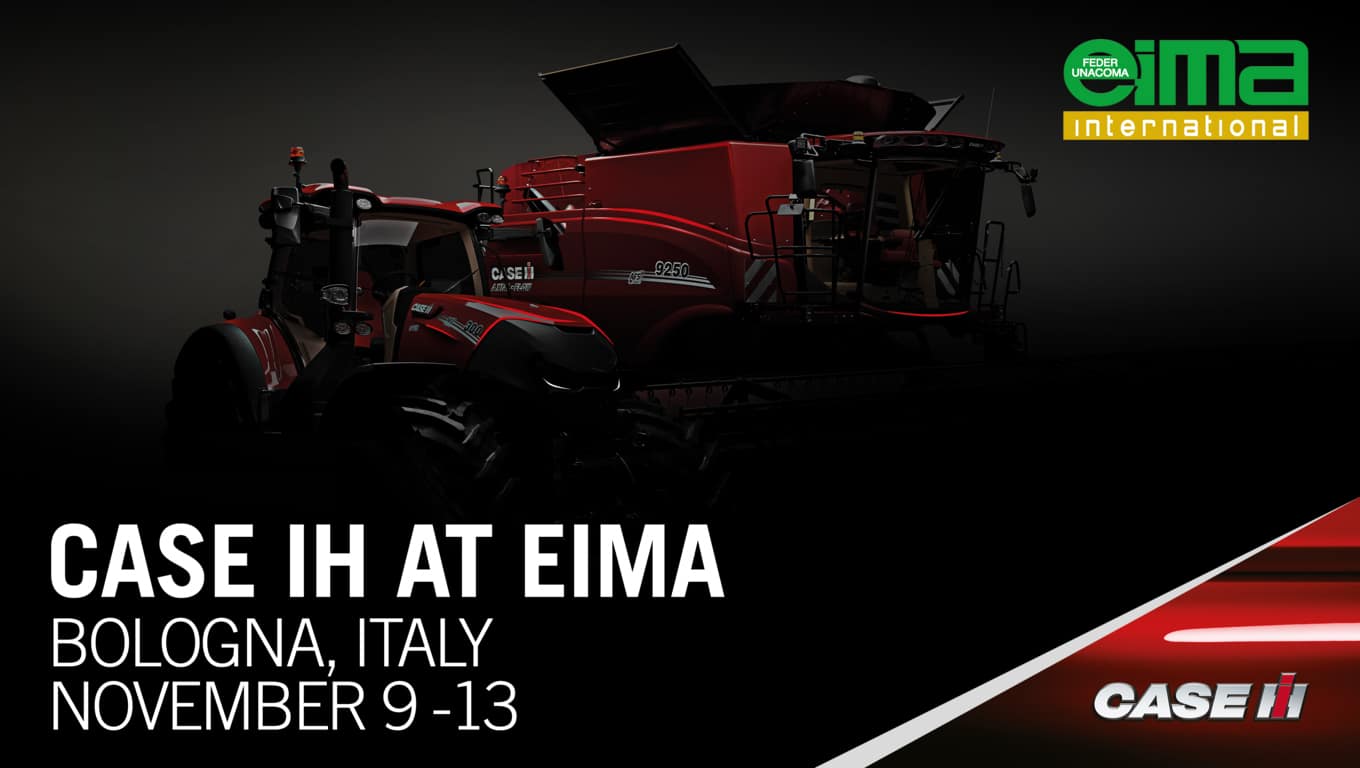 Exhibición de nuevos y potentes productos, tecnologías y servicios de Case IH en la feria EIMA 2022