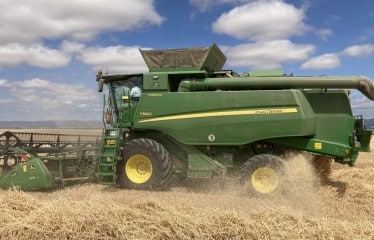 Cosechadora John Deere T560i, bajo consumo y alta capacidad de trabajo