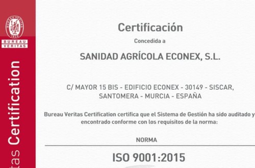 Econex se certifica de nuevo bajo la norma ISO 9001:2015
