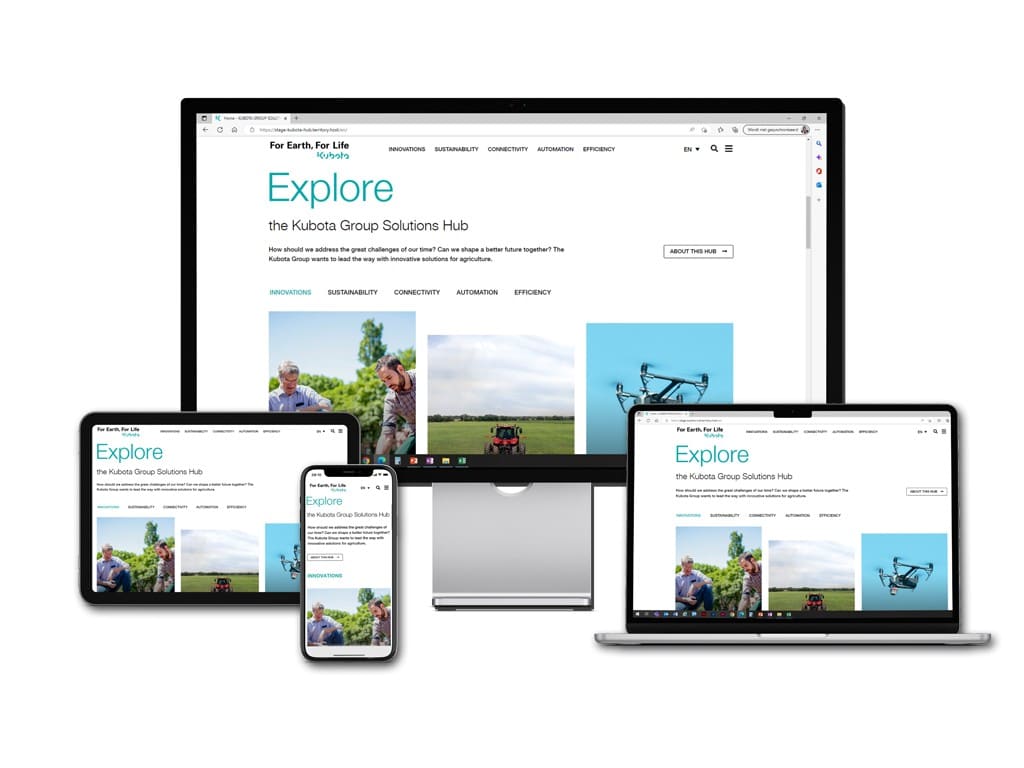 Kubota Group Solutions Hub, la nueva web de Kubota con soluciones innovadoras