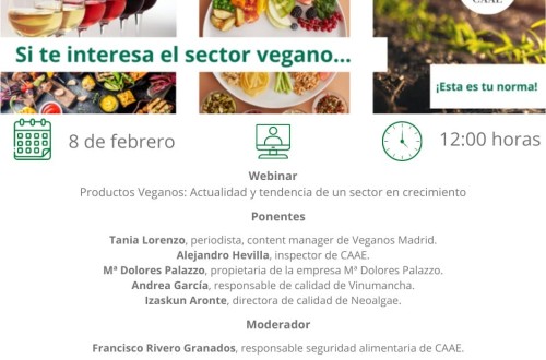 Webinar de CAAE sobre certificación de productos veganos