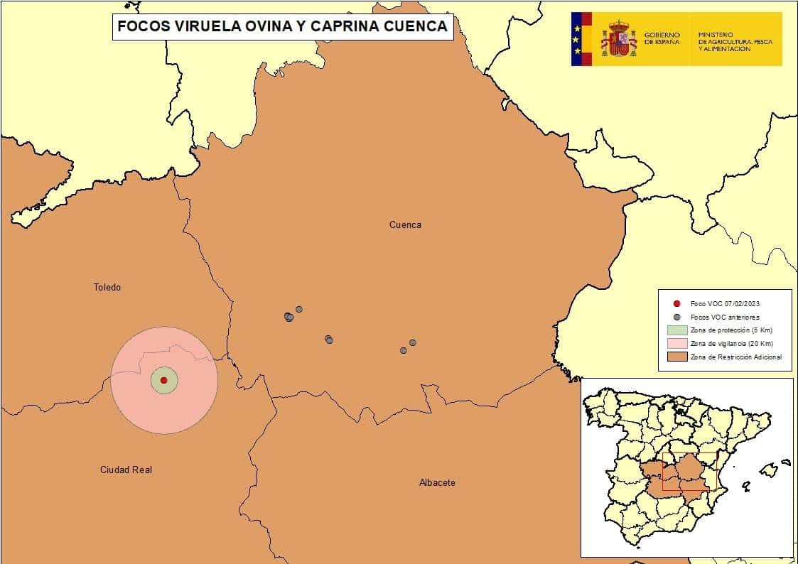 El RASVE confirma 26 focos del virus de la Viruela Ovina y Caprina hasta ahora en España