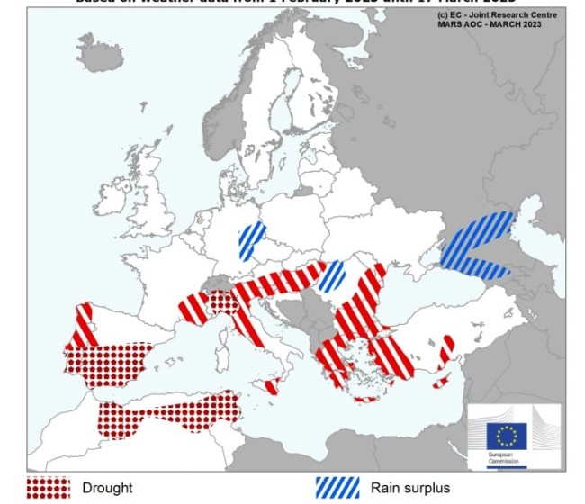 Aumenta la preocupación por la sequía en los países del Sur y Este de Europa