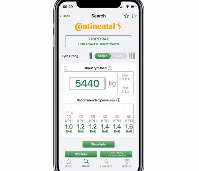 Agro Tyre Pressure, la app que reúne toda la información sobre presiones de neumáticos de diversos fabricantes