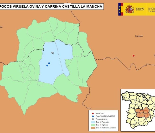 La VOC salta a la provincia de Cuenca, fuera de la zona de protección de los últimos focos