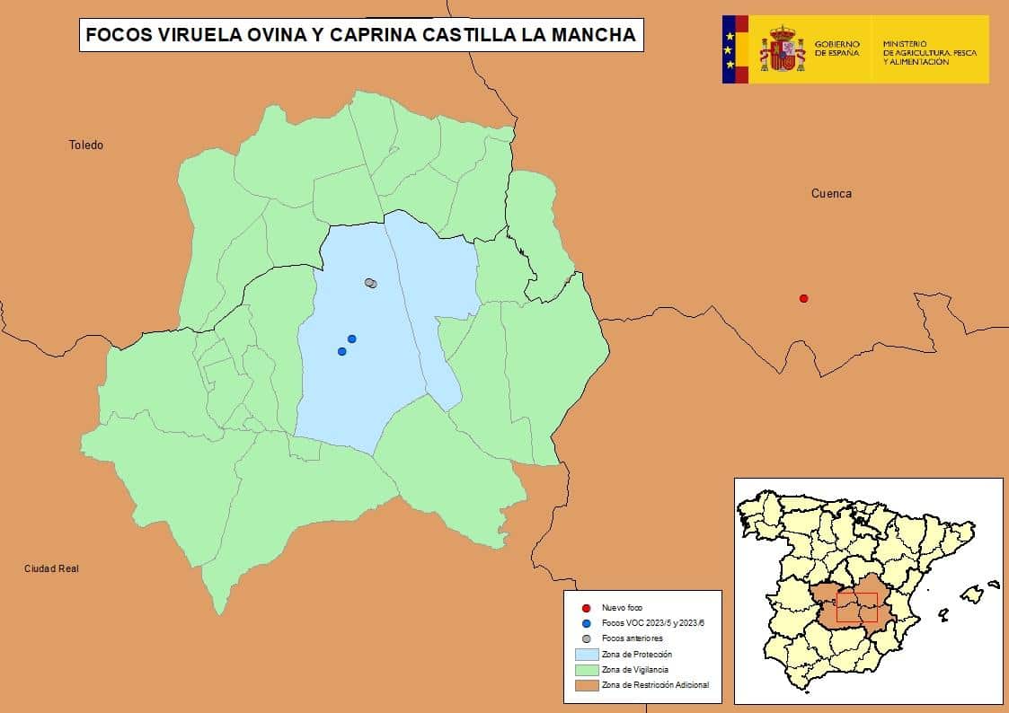 La VOC salta a la provincia de Cuenca, fuera de la zona de protección de los últimos focos