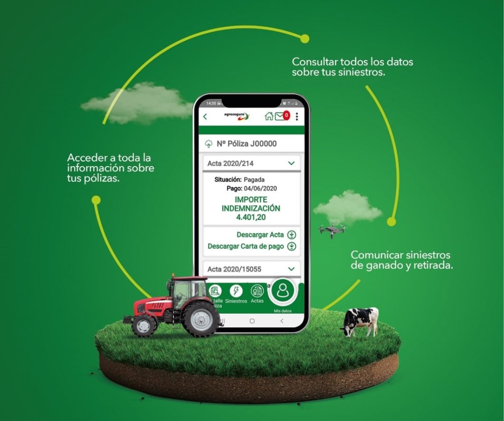 Agroseguro lanza su nueva app para agilizar a sus clientes la información de sus seguros agrarios