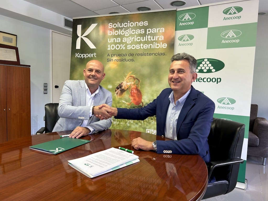 Anecoop y Koppert firman un acuerdo para impulsar el control biológico en cítricos y caqui