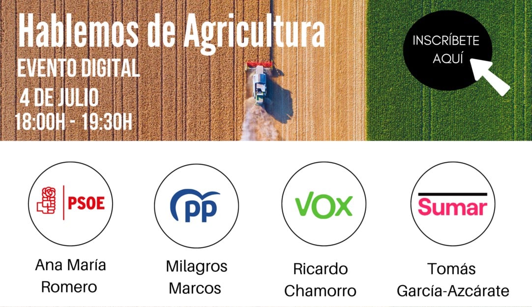 AgroNegocios organiza un encuentro digital con representantes de PSOE, PP, VOX y SUMAR