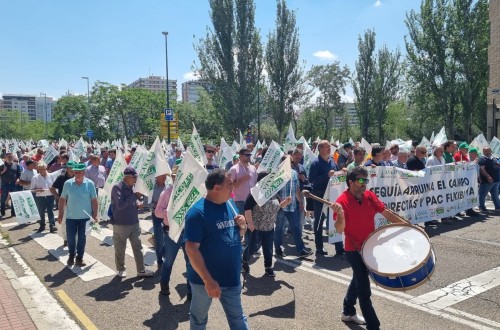 Varios miles de agricultores de Castilla y León se manifiestan para exigir ayudas urgentes por la sequía