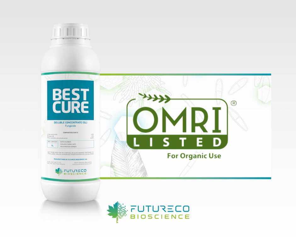 El fungicida BestCure, de Futureco Bioscience, recibe la certificación OMRI
