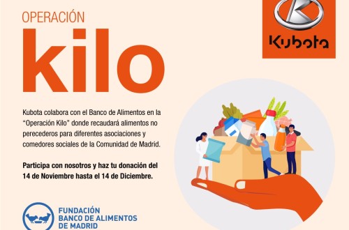 Kubota España pone en marcha la campaña de recogida de alimentos «Operación Kilo»
