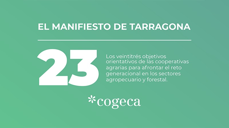 Cooperativas Agroalimentarias europeas firman el «Manifiesto de Tarragona», para apoyar a los jóvenes
